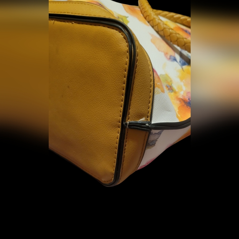 Nanette Lepore Floral Tote with Orange and Yellow Accents - Picture 6 of 6